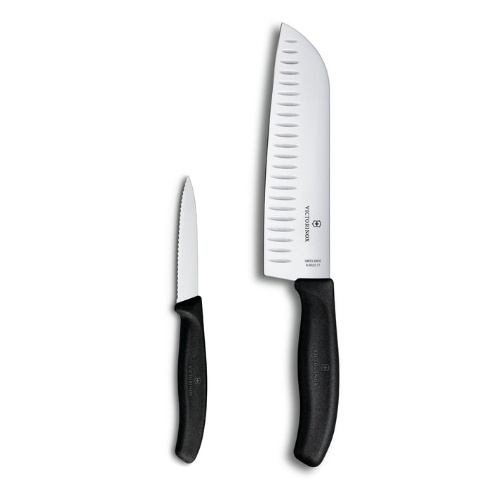 Victorinox - Swiss Classic 2-Piece Santoku & Carving Knives Set