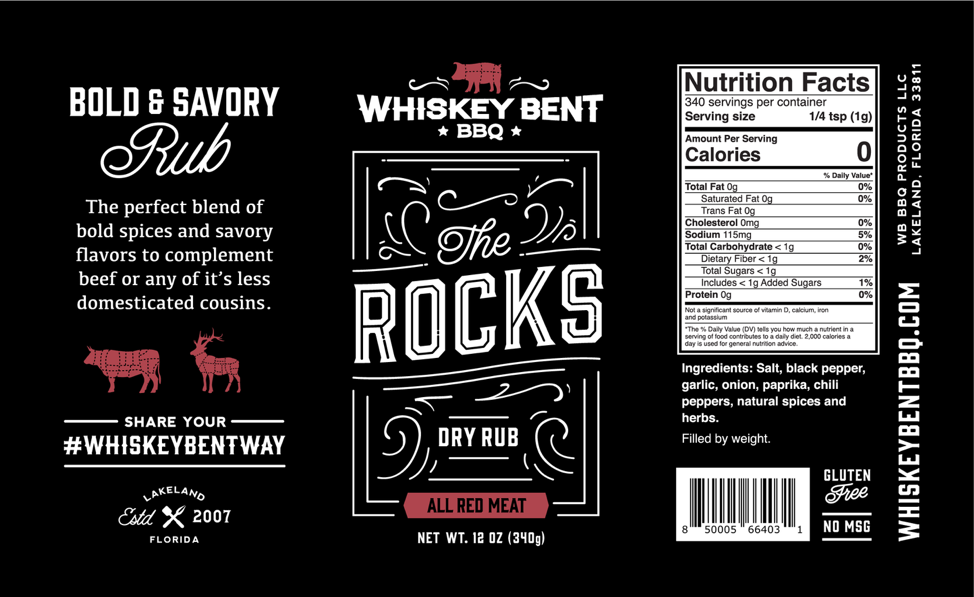 Whiskey Bent - Assaisonnement Pour Viandes Rouges The Rocks
