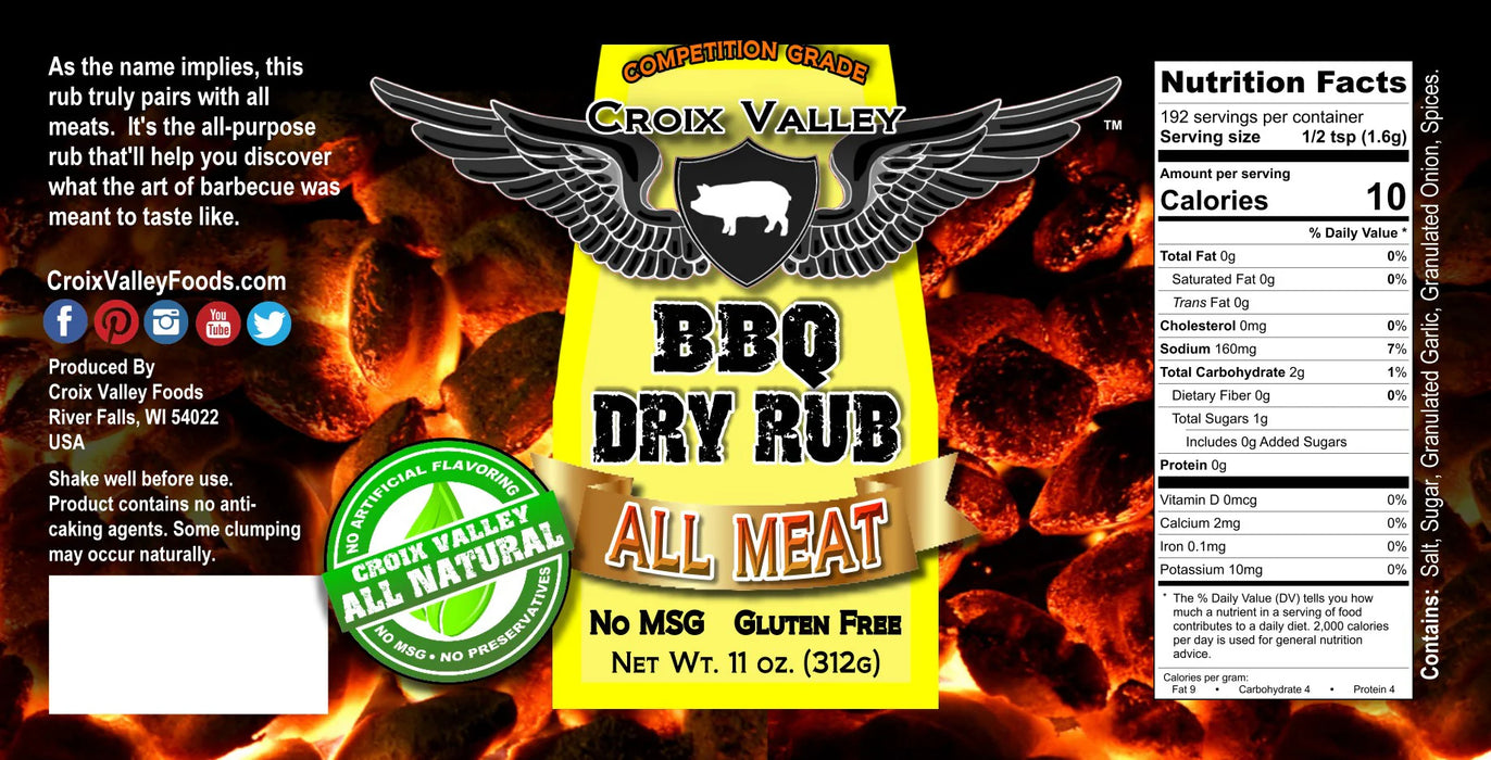 Croix Valley - All Meat BBQ Dry Rub