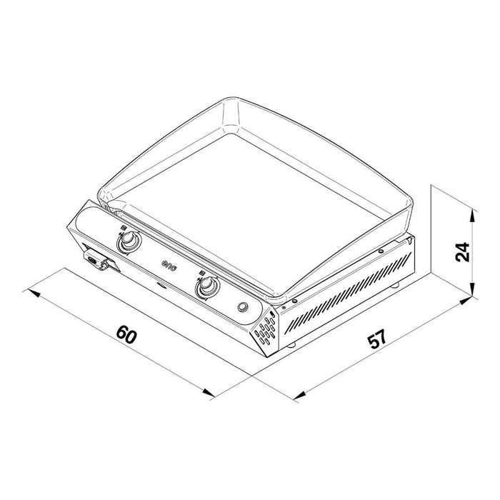Eno - Plancha Bergerac 2400 (Acier Inoxidable)