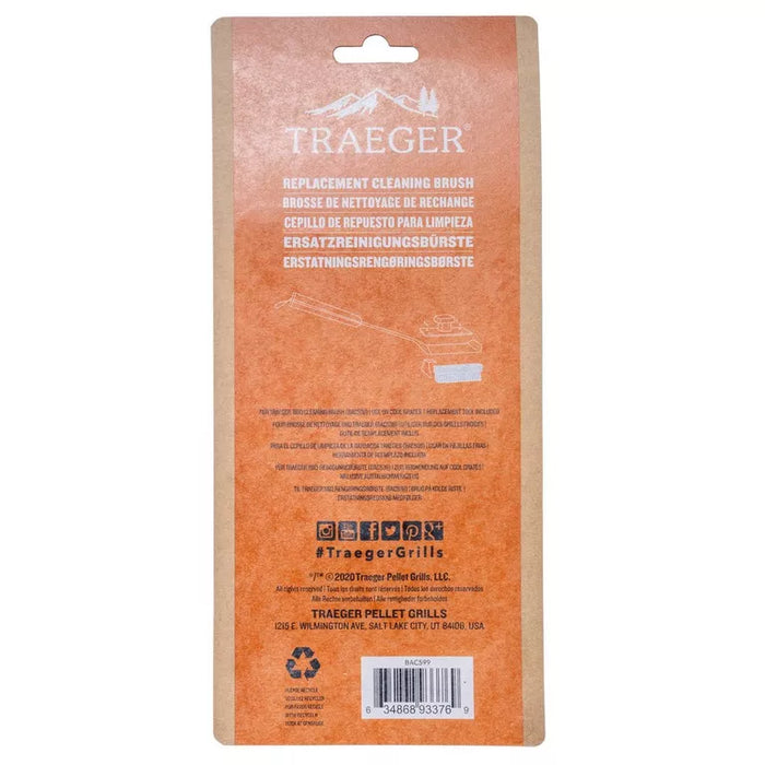 Traeger - Replacement BBQ Cleaning Brush Head (2 Pack)