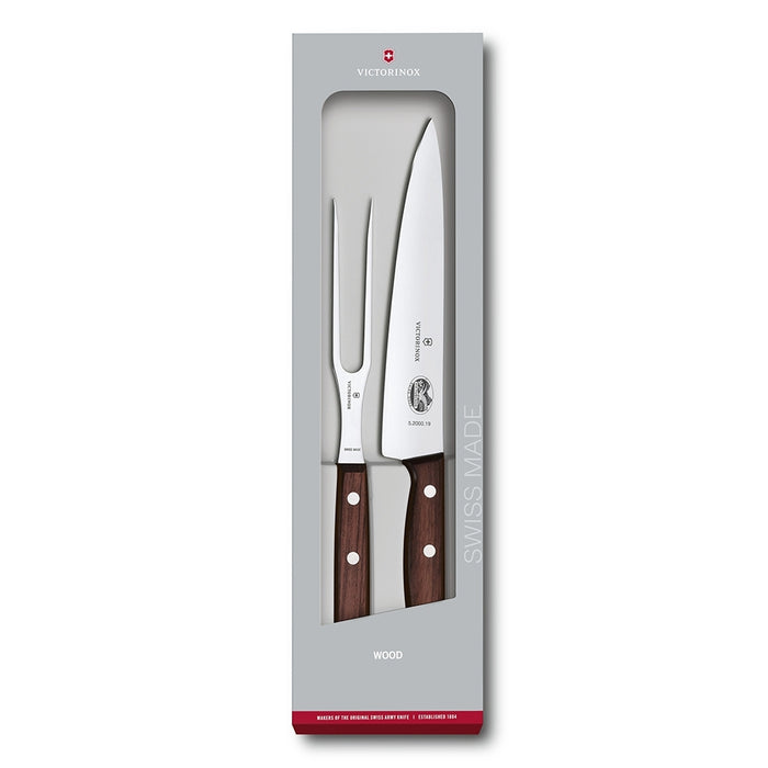 Victorinox - Wood 2-Piece Carving Knife & Fork Set